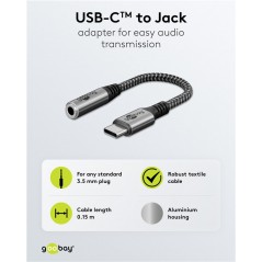 Other Supplies - Goobay USB-C till 3.5mm ljud-adapter