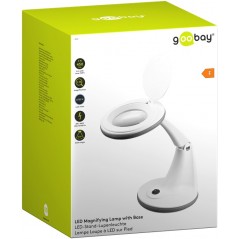 Inomhusbelysning - Goobay arbetslampa med inbyggt förstoringsglas