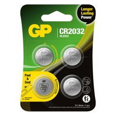 GP CR2032 lithiumbatteri 4-pack knappcellsbatterier