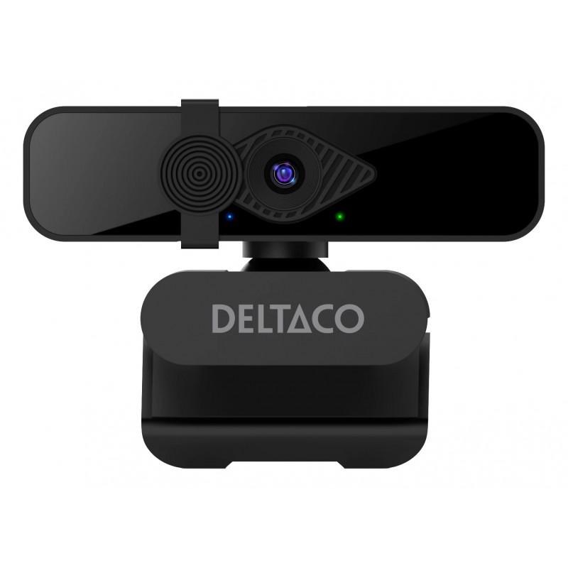 Computer Webbcamera - Deltaco webbkamera med 2K QHD-upplösning och 360-graders rotation