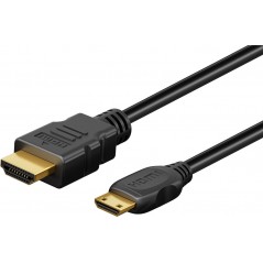 MiniHDMI till HDMI-kabel guldpläterad 8K-stöd