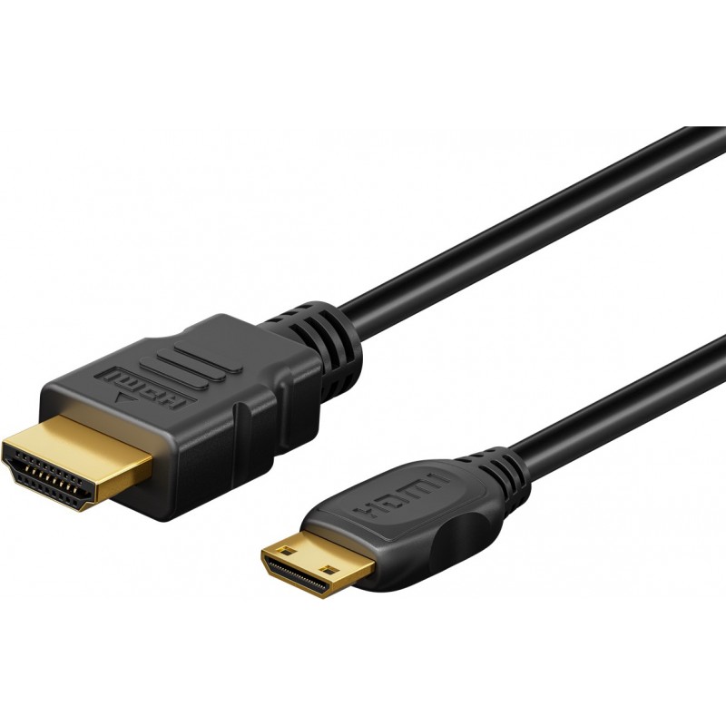 Screen Cables & Screen Adapters - MiniHDMI till HDMI-kabel guldpläterad 8K-stöd