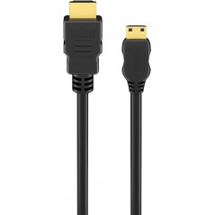 MiniHDMI till HDMI-kabel guldpläterad 8K-stöd
