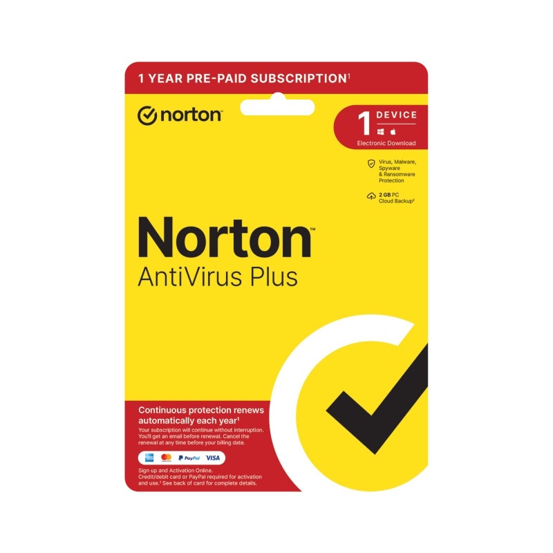 Antivirus - Norton AntiVirus Plus för 1 enhet i 1 år