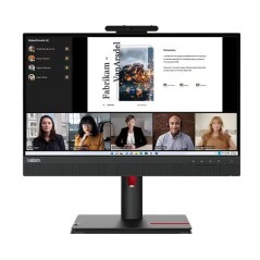 Lenovo ThinkCentre TIO22Gen5 22" IPS-skärm med inbyggd webbkamera (beg)