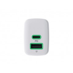Phone Wall charger - GreenCell snabbladdande USB-C och USB-A strömadapter 30W