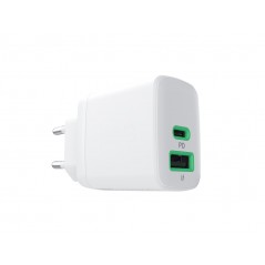 GreenCell snabbladdande USB-C och USB-A strömadapter 30W