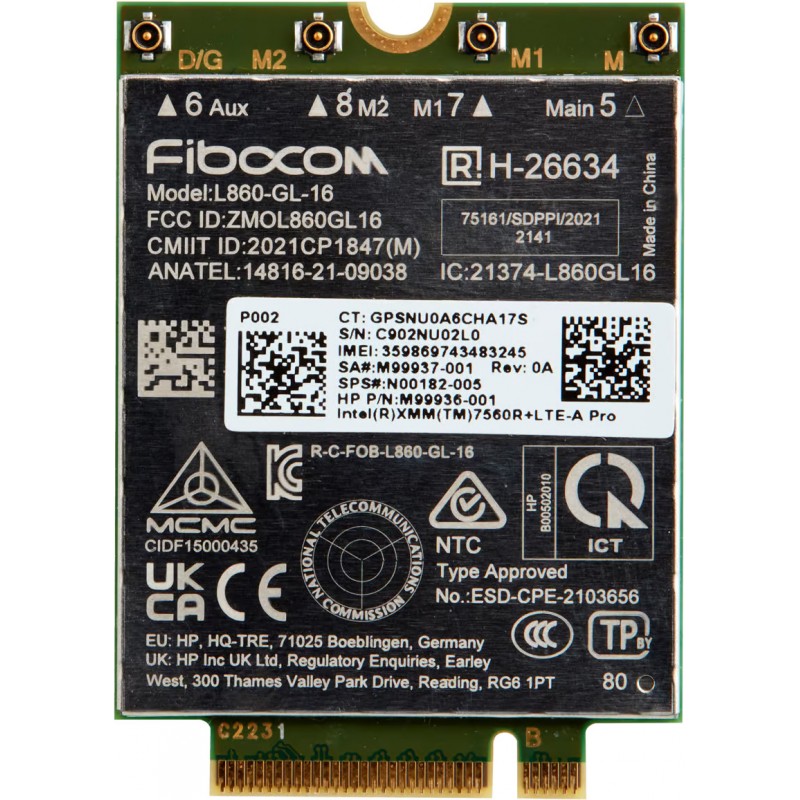 Other Components - Intel XMM 7560 R+ LTE WWAN-kort (4G-modem) till HP EliteBook 640 G10, 650 G10, 830 G10, 840 G10, 860 G10 m.fl.