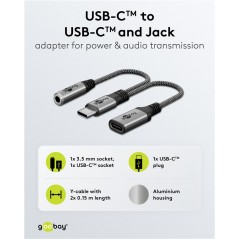 Other Supplies - Goobay USB-C till USB-C och 3.5mm ljud-adapter