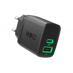 Phone Wall charger - GreenCell snabbladdande USB-C och USB-A strömadapter 30W