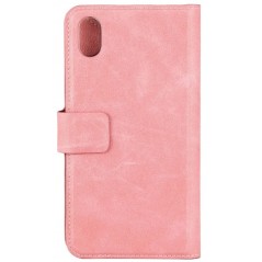 iPhone XR - Onsala Saffiano 2-i-1 magnetiskt plånboksfodral till iPhone XR Dusty Pink