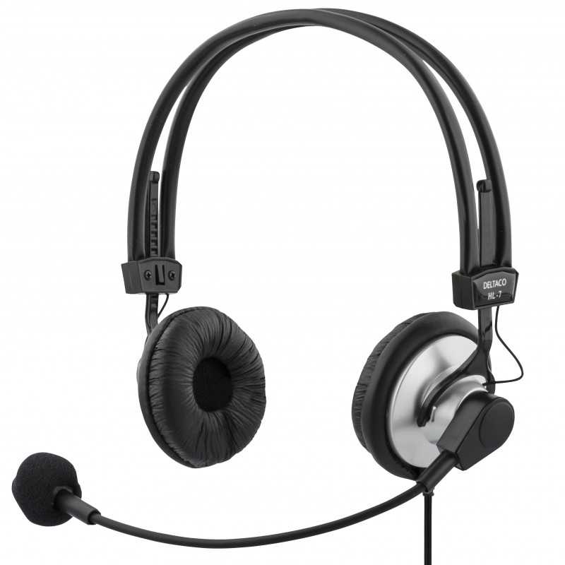 Tietokone - Deltaco HL-7 stereoheadset till PC med 2x 3.5 mm