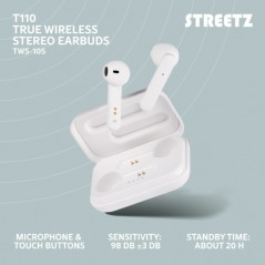 Wireless - Streetz True Wireless Headset Semi-In-ear