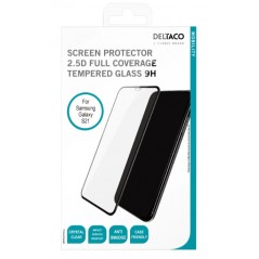 Screen Protector Samsung - Deltaco skärmskydd med härdat glas till Samsung Galaxy S21 2,5D 9H hårdhet