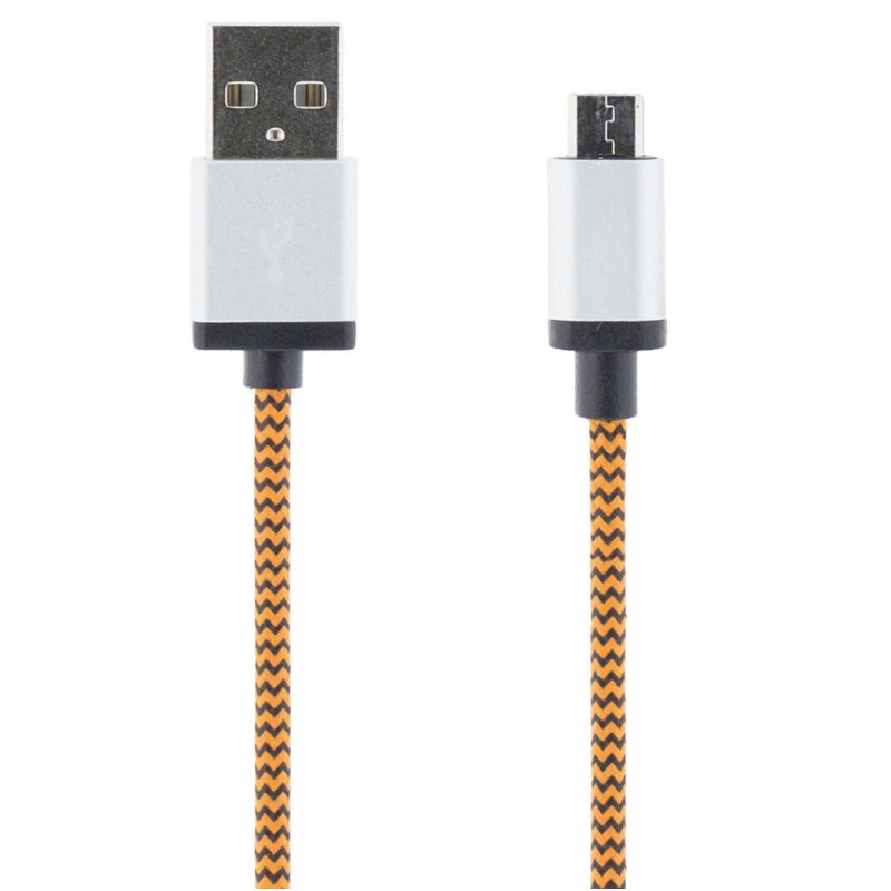 Micro USB kabel - Streetz tygklädd microUSB-kabel 1 meter