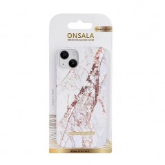 Onsala mobilskal till iPhone 13 och iPhone 14 White Rhino Marble