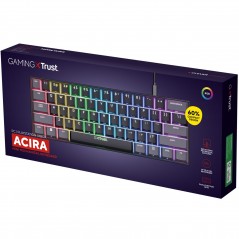 Backlit Gaming Keyboards - Trust Acira superkompakt 60% mekaniskt gamingtangentbord med RGB-belysning