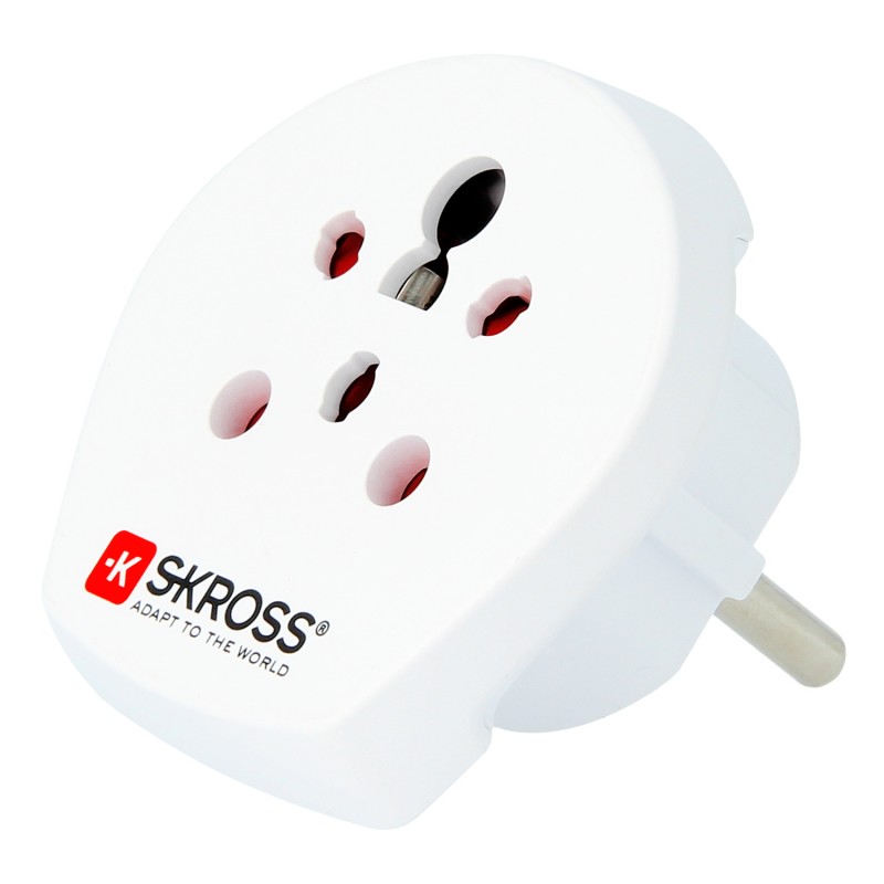 Travel Accessories - Skross reseadapter för anslutning av Indien/Israel/Danmark till EU