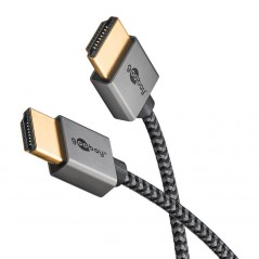 Goobay slimmad textil HDMI-kabel med stöd för 8K 60Hz och HDR