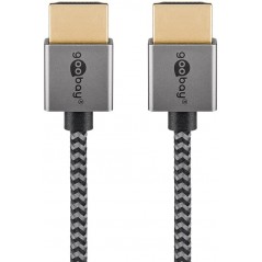 HDMI cable and HDMI adapter - Goobay slimmad textil HDMI-kabel med stöd för 8K 60Hz och HDR