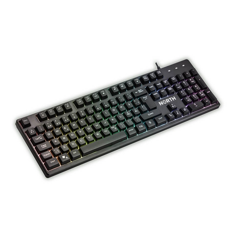 Tietokone - North K100 gaming-tangentbord med RGB-belysning (fyndvara)