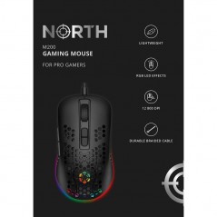 North M200 RGB lättviktig gamingmus med 12 800 DPI