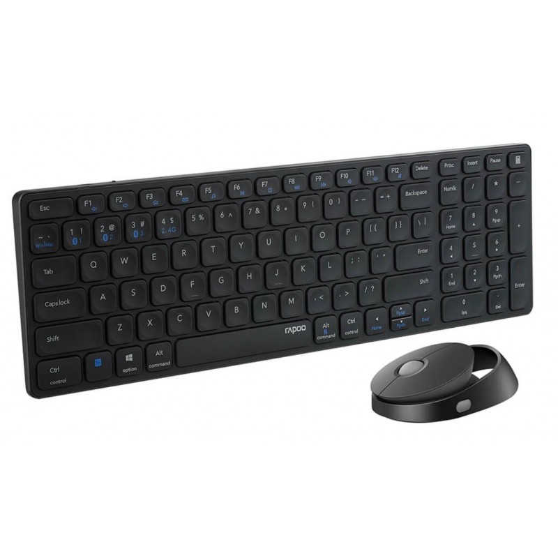 Wireless Keyboards - Rapoo 9750M set med trådlöst tangentbord och mus för PC & Mac (bluetooth + USB)