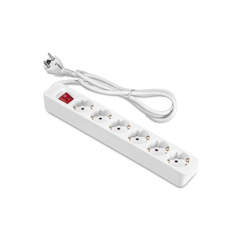 Junction box - ON grenuttag jordat med 6 uttag och 1.5m kabel