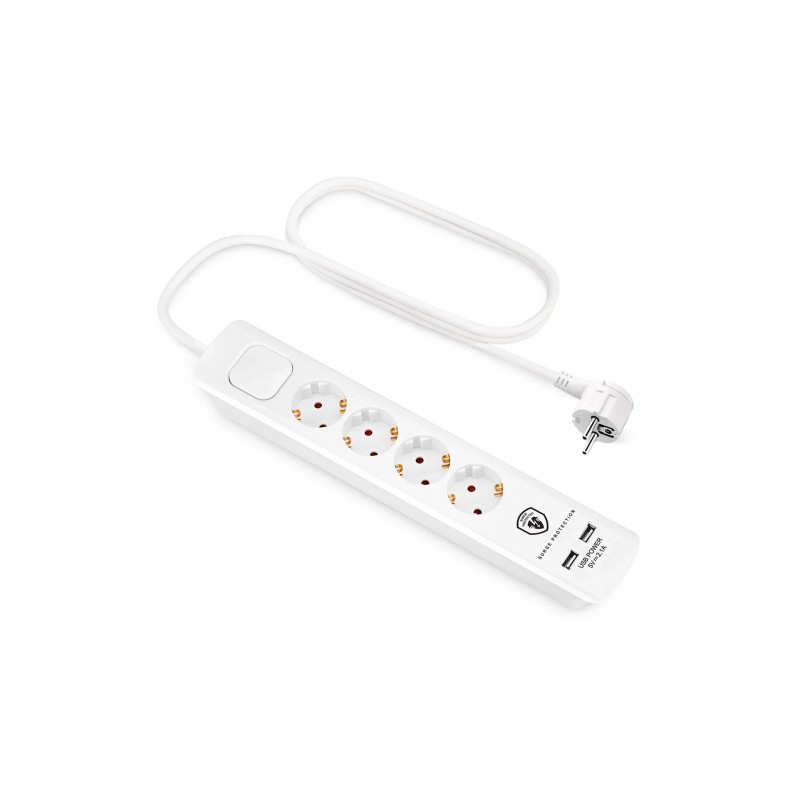 Junction box - Andersson grenuttag med 4 uttag och 2 USB
