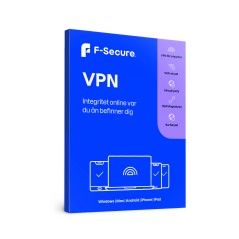 F-Secure VPN som skyddar din integritet online - 5-licens för 1 år