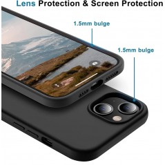 Covers - Sign Liquid Silicone skyddande skal i svart till iPhone 15