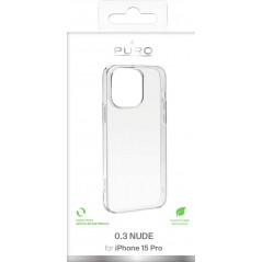 Covers - Puro Ultra-Slim 0.3 Nude Cover mobilskal till iPhone 15 Pro
