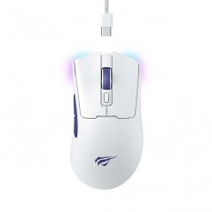 Gaming mouse - Havit MS966WB trådlös gamingmus med USB-C och Bluetooth (vit)