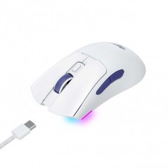 Havit MS966WB trådlös gamingmus med USB-C och Bluetooth (vit)