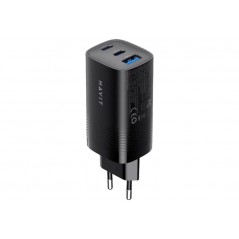 Havit superkompakt GaN väggladdare 65W med 2 USB-C och 1 USB