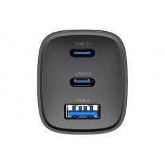 Phone Wall charger - Havit superkompakt GaN väggladdare 65W med 2 USB-C och 1 USB