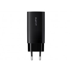 Phone Wall charger - Havit superkompakt GaN väggladdare 65W med 2 USB-C och 1 USB