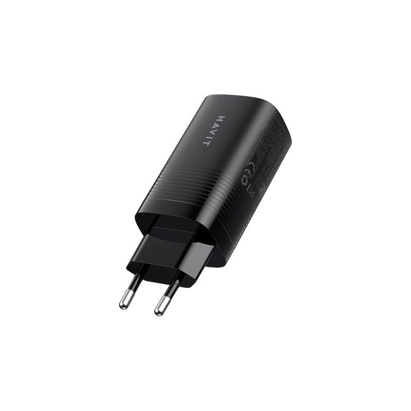 Phone Wall charger - Havit superkompakt GaN väggladdare 65W med 2 USB-C och 1 USB