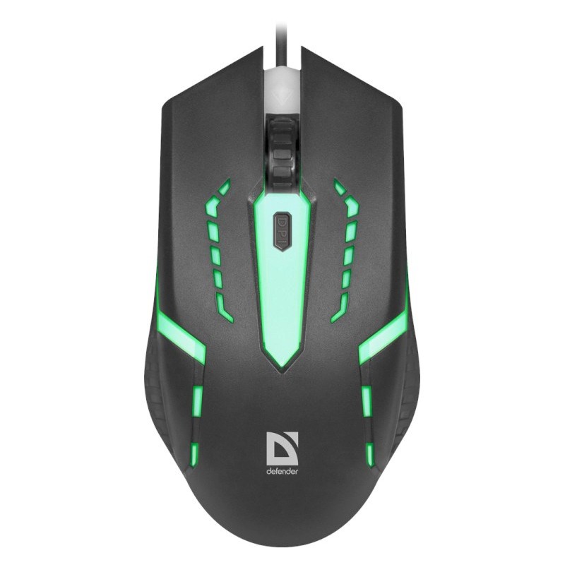 Gaming mouse - Defender gamingmus med belysning i flera färger