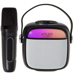 Wireless Bluetooth Speaker - Adler kompakt bärbar högtalare med trådlös mikrofon för karaoke