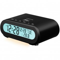 LogiLink klockradio med termometer och hygrometer (svart)