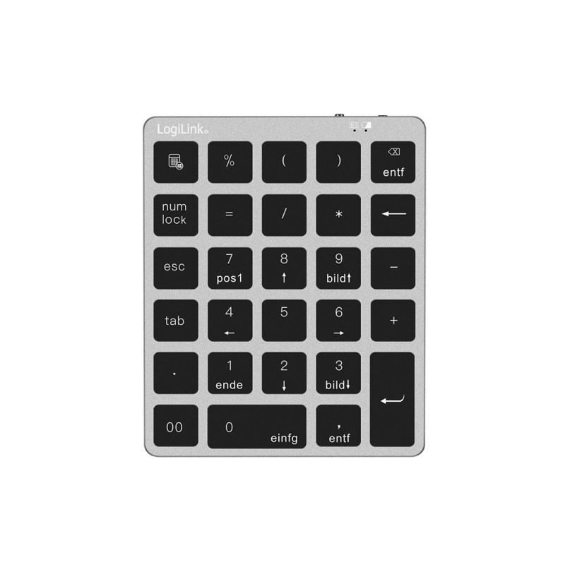 Wireless Keyboards - LogiLink trådlöst numeriskt tangentbord i aluminium med Bluetooth-anslutning