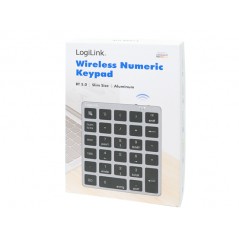 LogiLink trådlöst numeriskt tangentbord i aluminium med Bluetooth-anslutning
