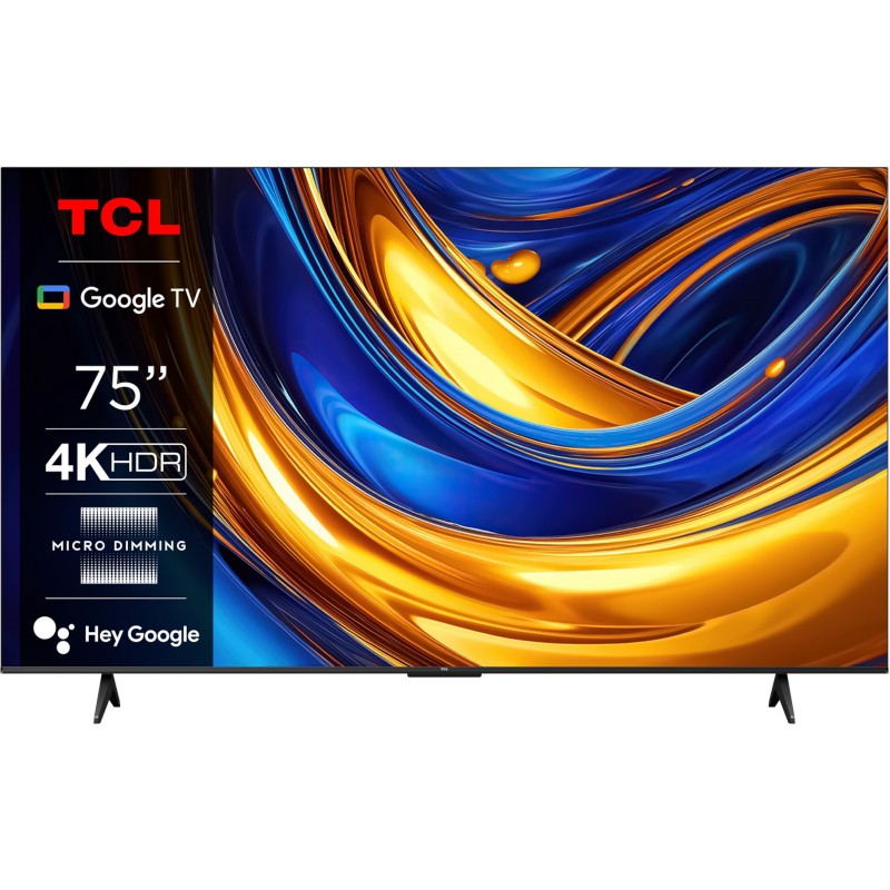 Cheap TVs - TCL 75-tums UHD 4K HDR Smart-TV med Google TV och inbyggd Chromecast