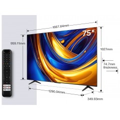 Cheap TVs - TCL 75-tums UHD 4K HDR Smart-TV med Google TV och inbyggd Chromecast