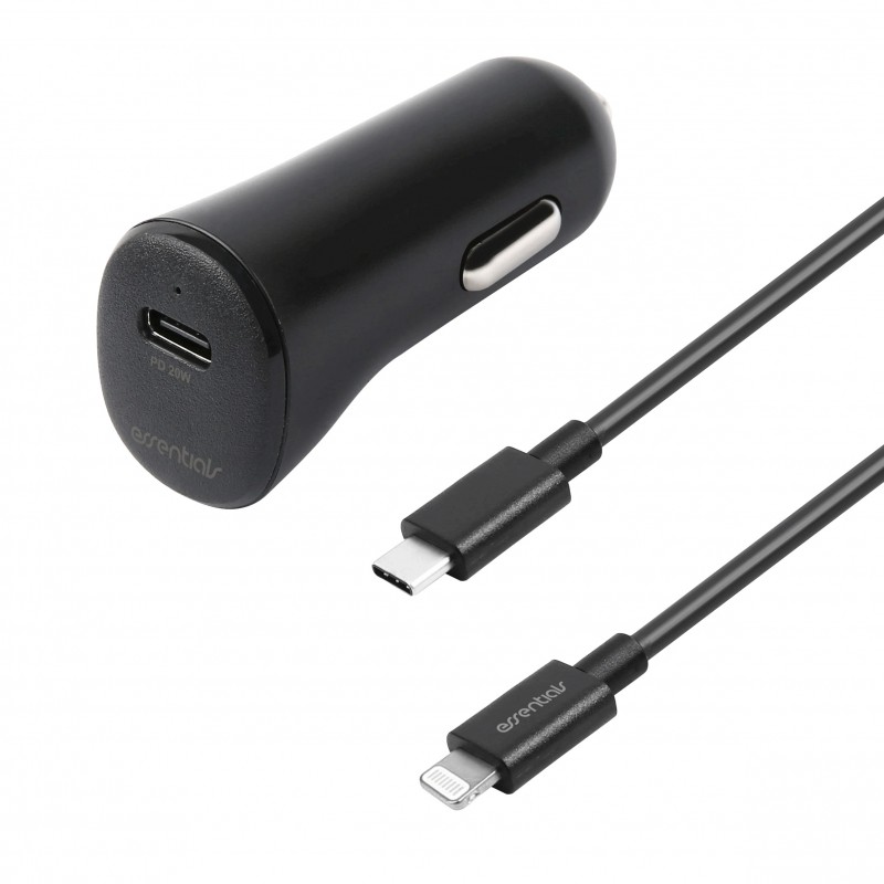Chargers and Cables - Essentials 20W billaddare med USB-C och 1 meters MFi Lightning-kabel