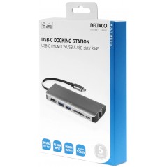 Screen Cables & Screen Adapters - USB-C Multiport till HDMI-adapter med 2xUSB/SD-kort/LAN/USB-C PD 85W 4K 60Hz