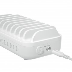 Phone Wall charger - Snabbladdande USB-laddstation för 10st enheter (7x USB-A, 3x USB-C)