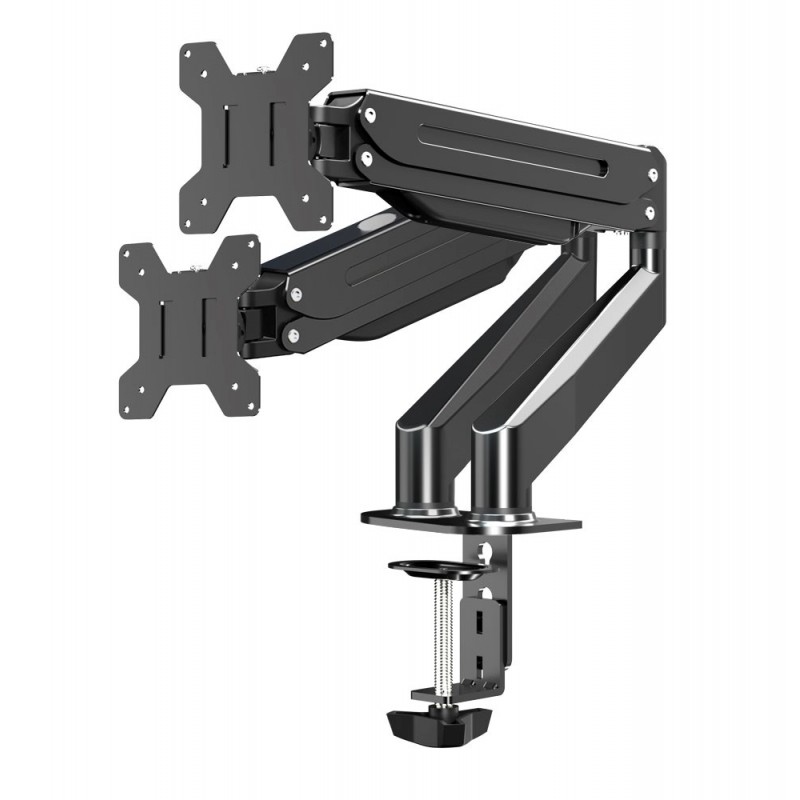 VESA mount for monitor - Esperanza skrivbordsfäste med gasfjäder för två datorskärmar 17-27" (fyndvara)