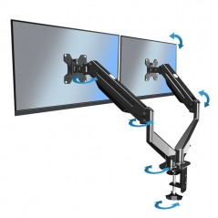 VESA mount for monitor - Esperanza skrivbordsfäste med gasfjäder för två datorskärmar 17-27" (fyndvara)